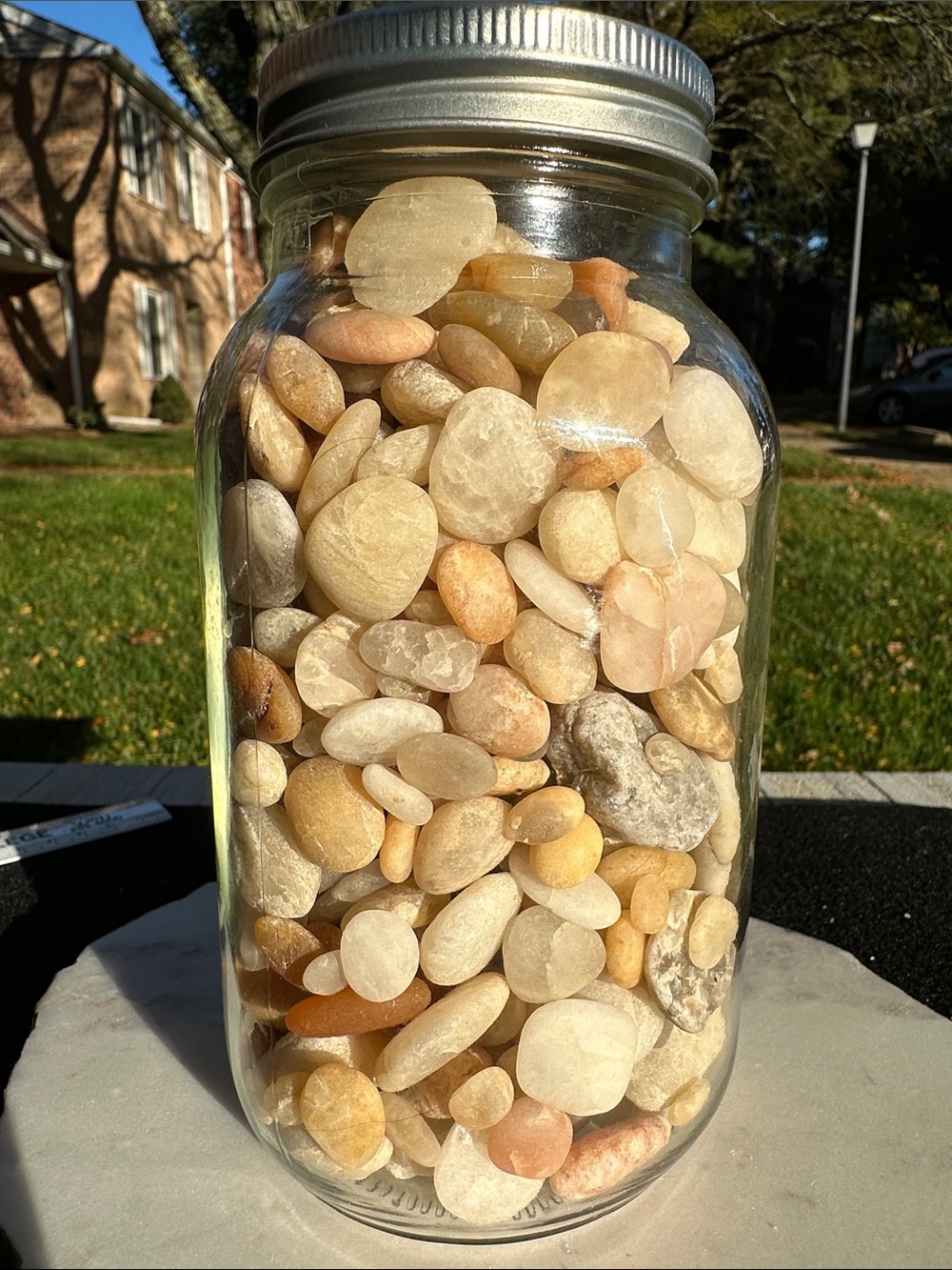 3 lbs, 3.11 ounces Cape May Diamonds Decorative Glass Jar